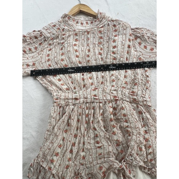 Anthropologie Let Me Be Mock Neck Sheer Floral Print‎ Mini Dress Size Medium - Picture 4 of 10